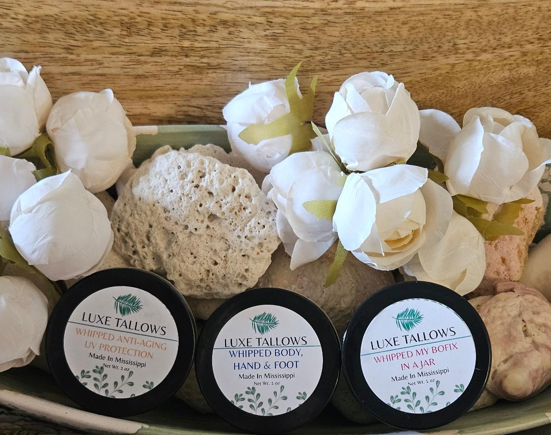 Luxe Tallows Whipped Tres Starter Collection — 3-Piece Tallow Skincare Set | 3 x 1 oz by Luxe Tallows, natural skincare main product photo