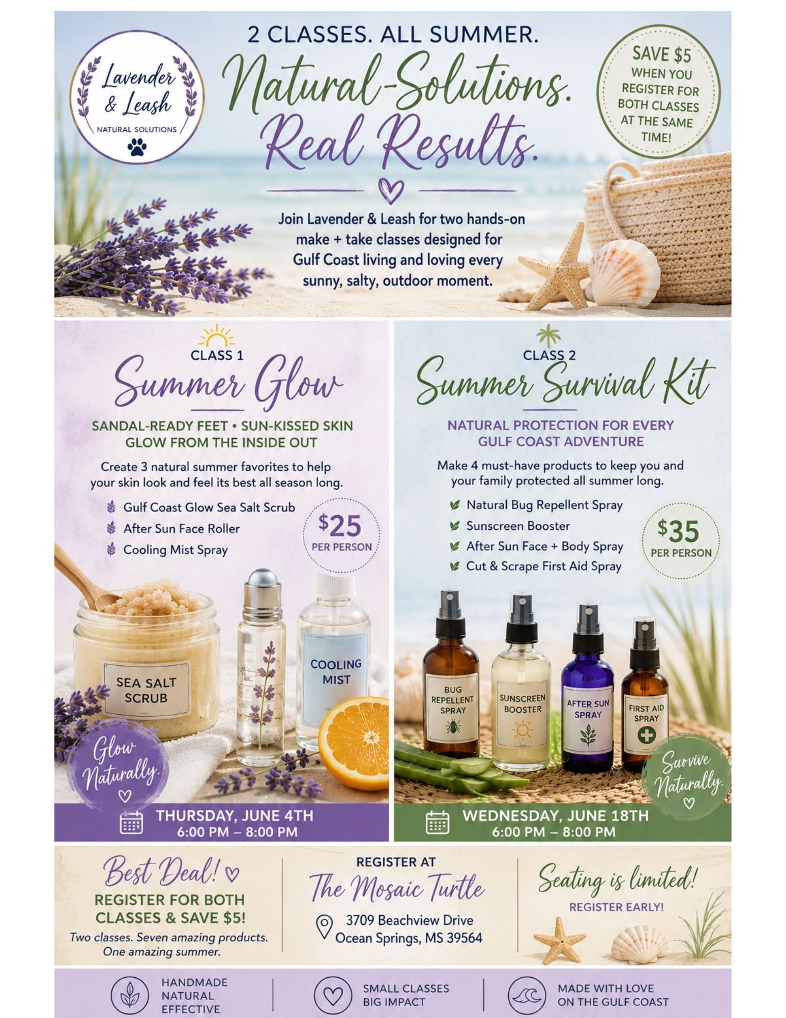 Lavender & Leash Summer Survival Kit - June 20 by The Mosaic Turtle, pet accessory main product photo