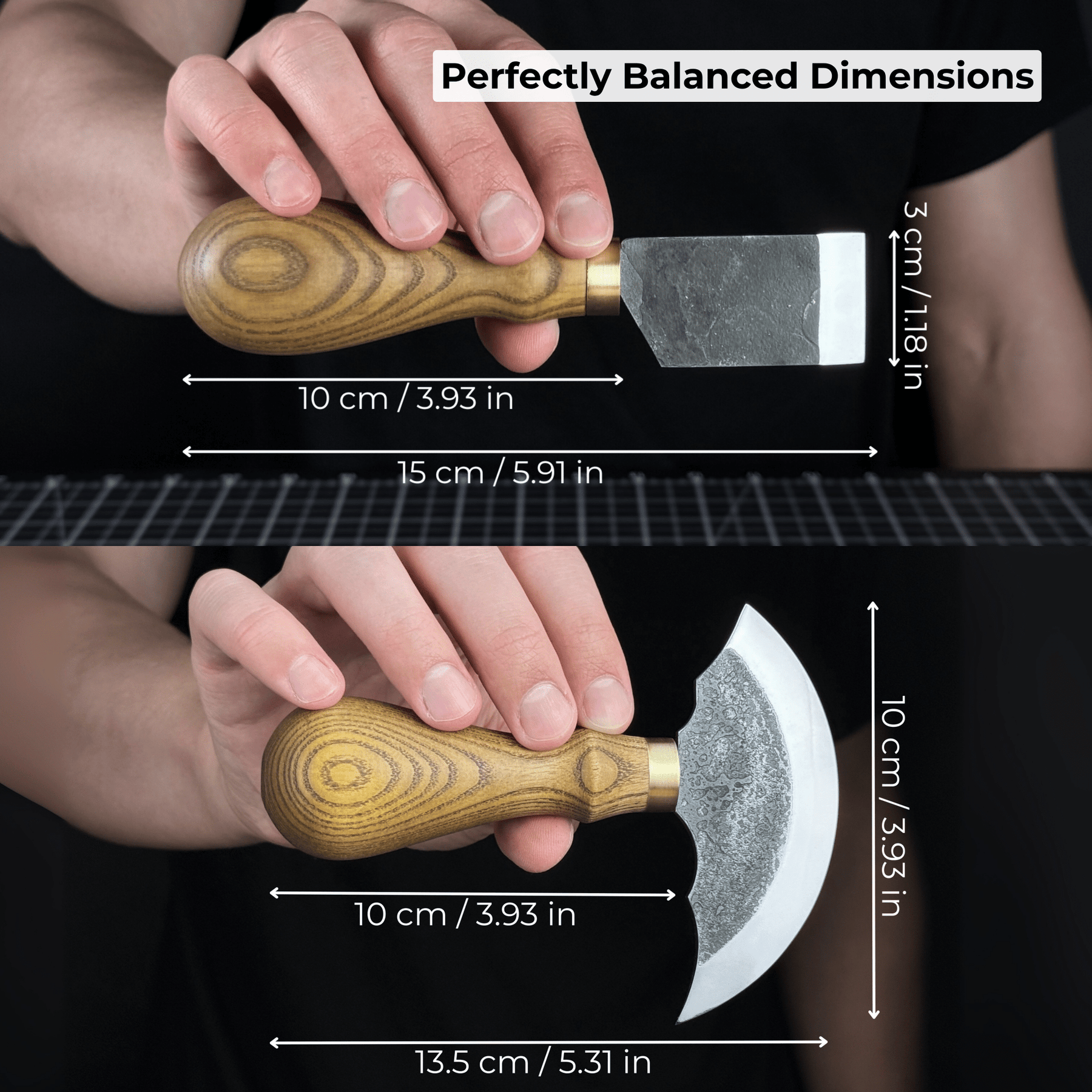2-Piece Rounded and Straight Leather Knife Set
