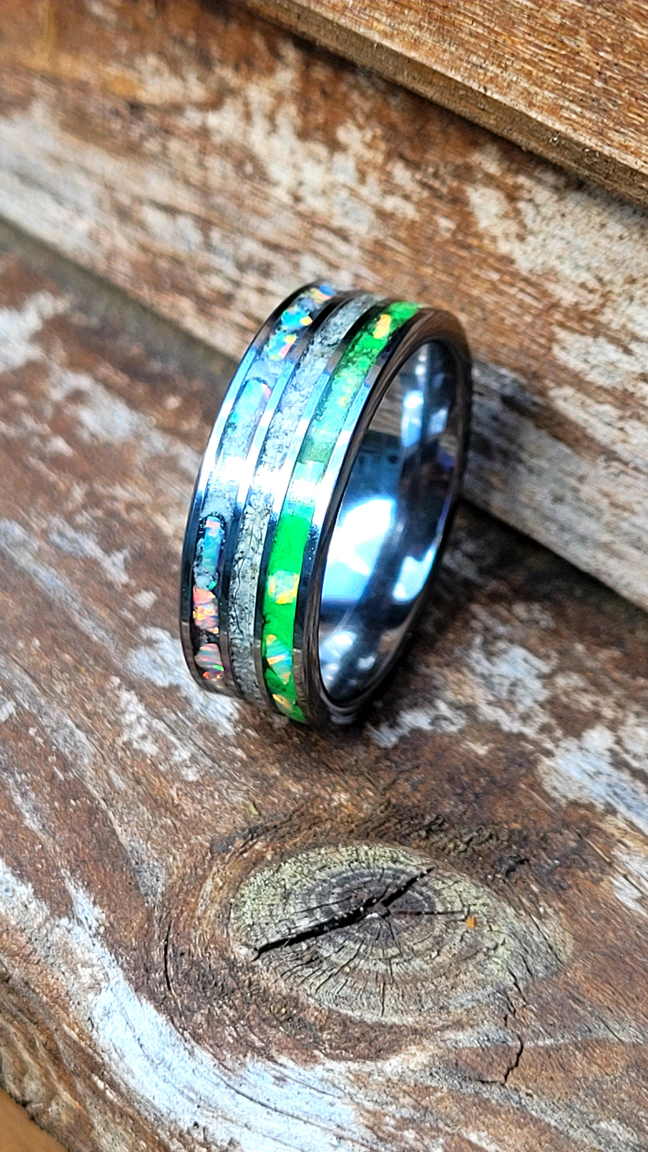 The "Any Meaningful Color" Memorial Ring by Cotton Street Art Company, handmade jewelry detail photo 2