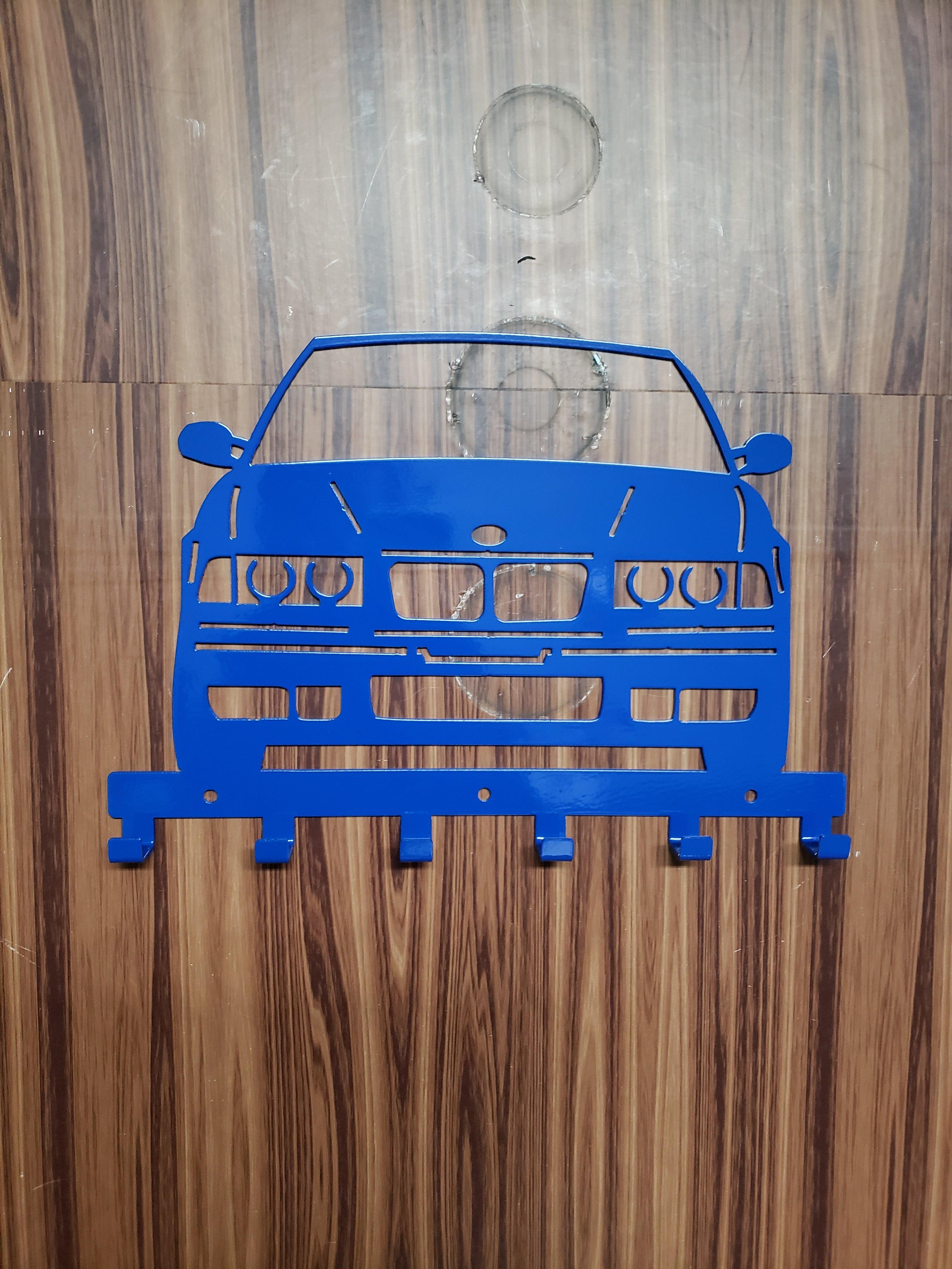 E36 M3 Key Hanger Steel Wall Mounted Key Rack – Classic BMW Organizer for Garage Entryway Office Car Lover Gift
