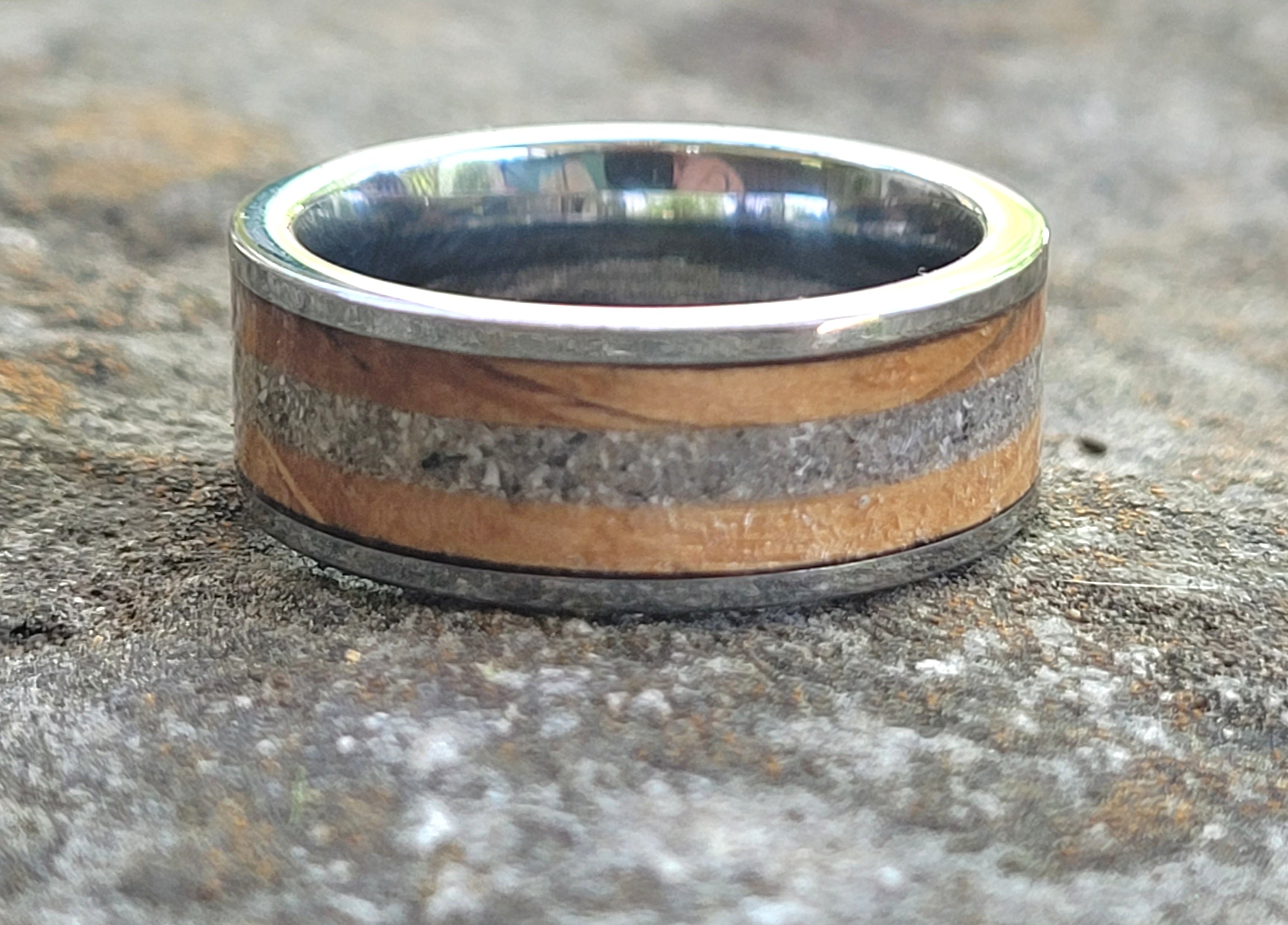 The "Make it a Double" Memorial Ring by Cotton Street Art Company, handmade jewelry detail photo 2