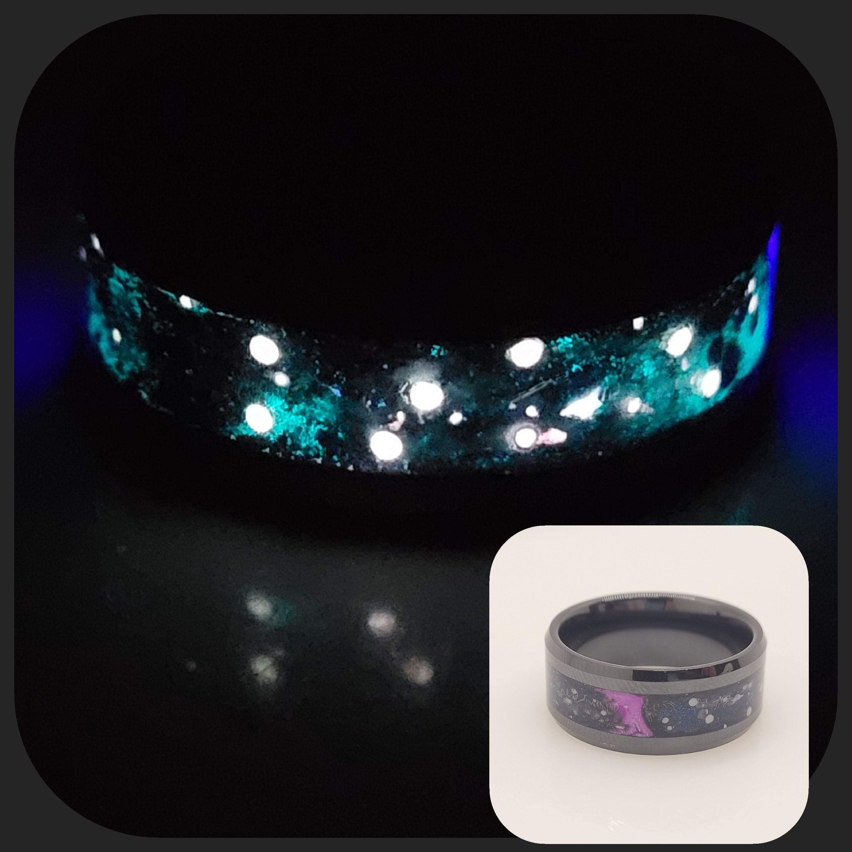 The Big Dipper Memorial Ring by Cotton Street Art Company, handmade jewelry detail photo 2