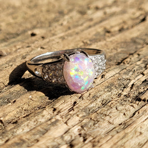 Memorial Opal Princess Ring * Ashes Infused with Opals
