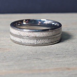 Double Channel Memorial Ring * One Ring To Memorialize Mom and Dad