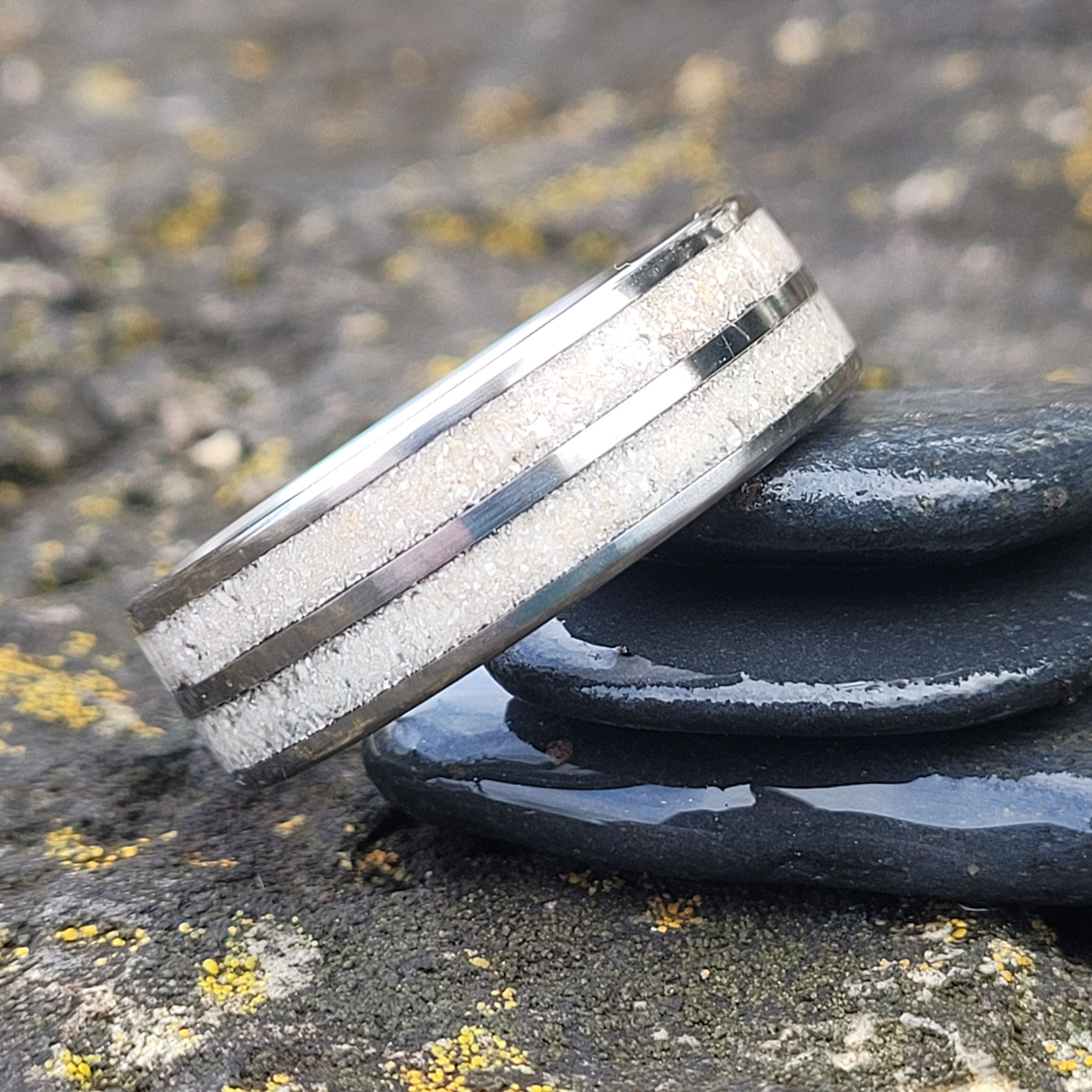 Double Channel Memorial Ring * One Ring To Memorialize Mom and Dad by Cotton Street Art Company, handmade jewelry main product photo