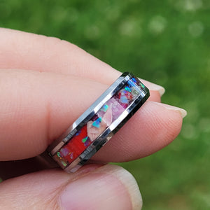 Dried Flowers & Opal Ring ~ Handmade with the Flowers You Send