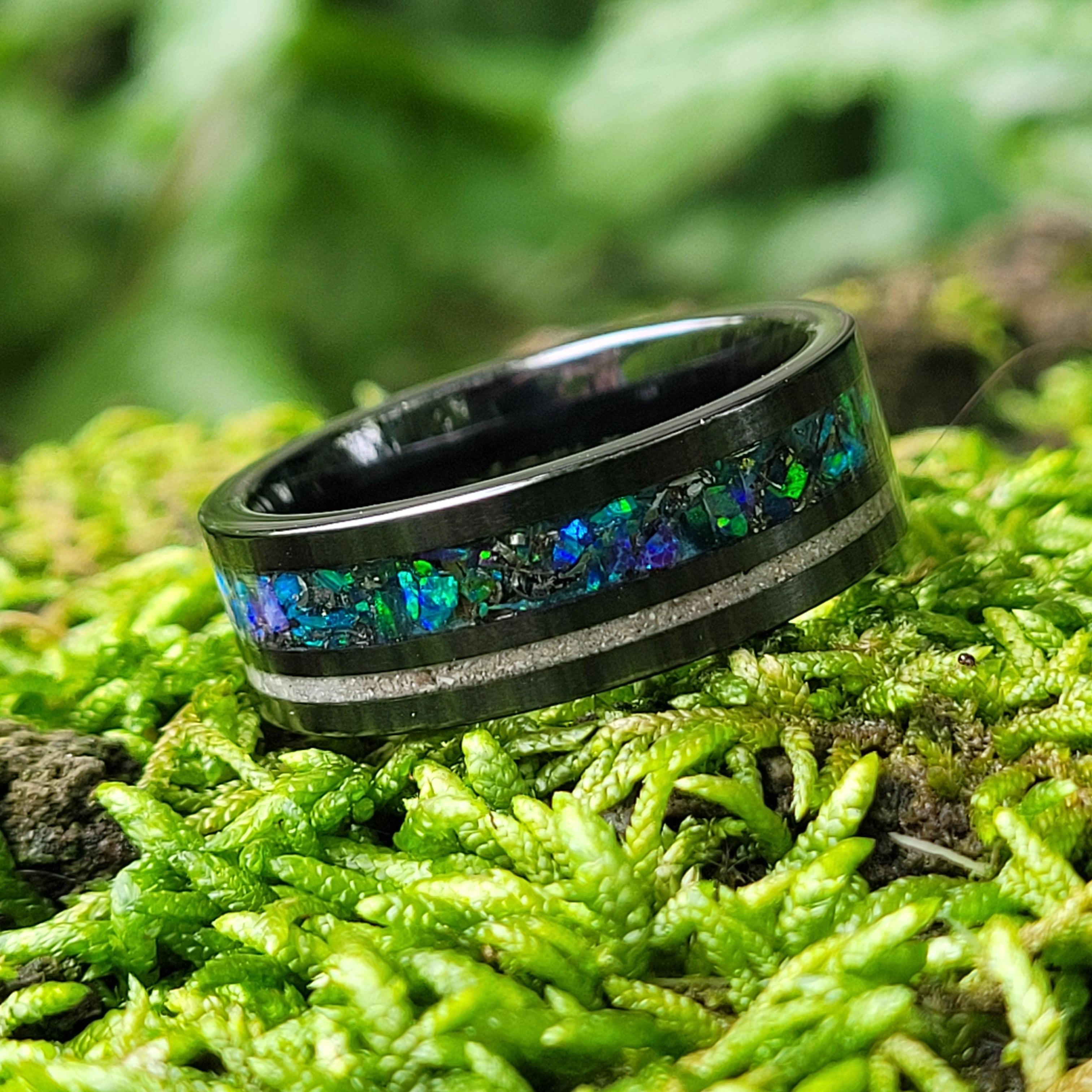 Star Quest Memorial Ring by Cotton Street Art Company, handmade jewelry detail photo 2
