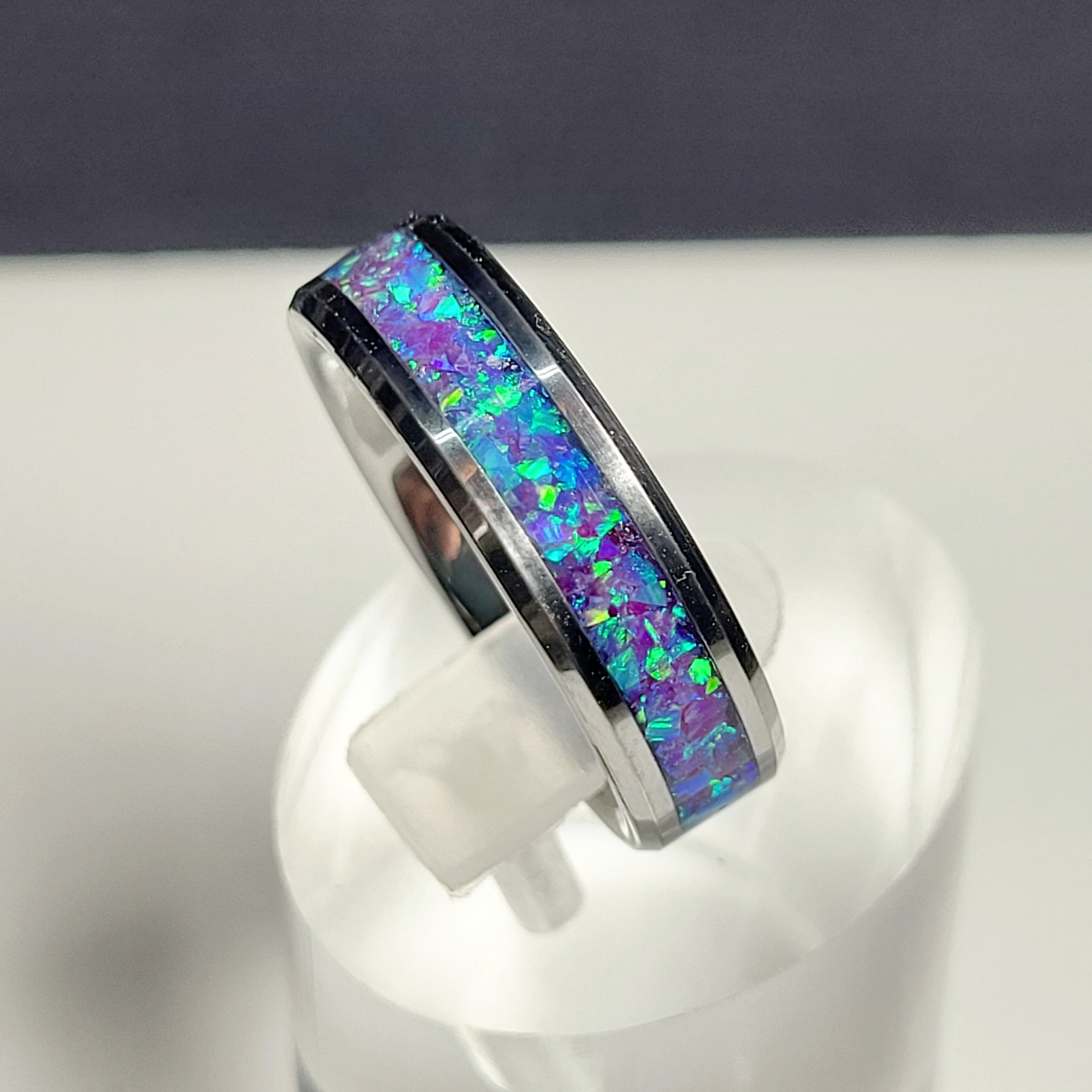 Neptune's Glow Handmade Ring by Cotton Street Art Company, handmade jewelry main product photo