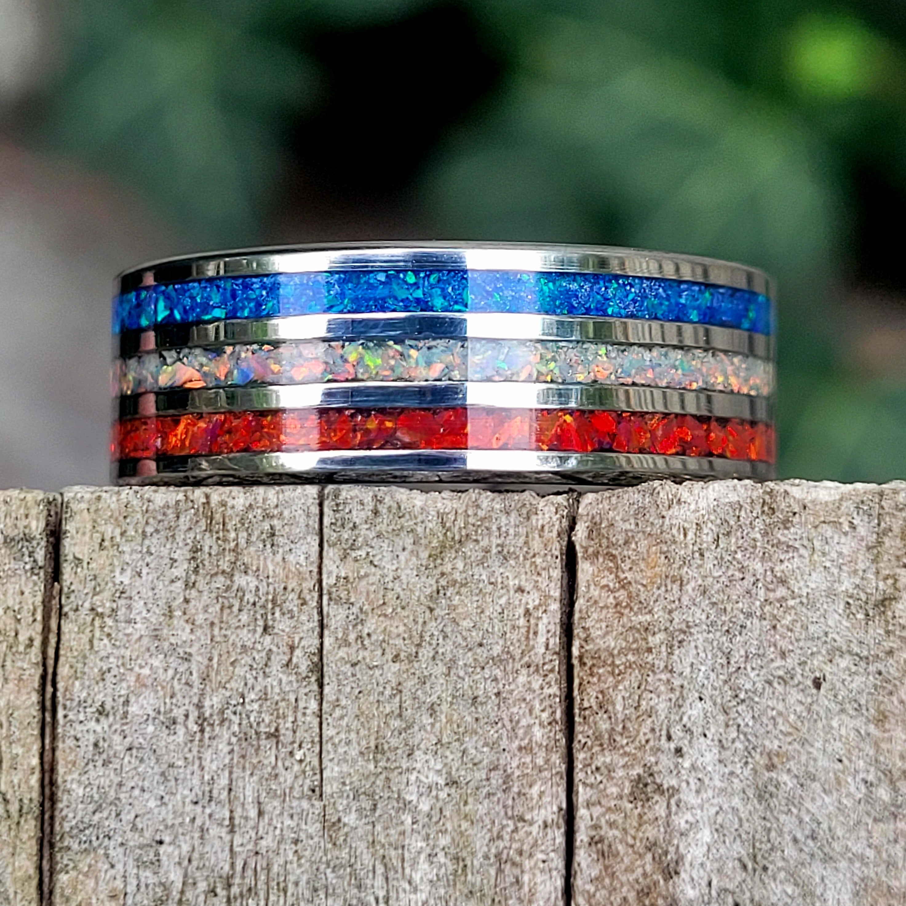 The American Valor Ring - Handmade In the USA by Cotton Street Art Company, handmade jewelry main product photo