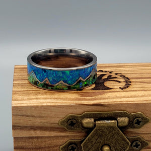 Mountains of Fire & Ice Ring - Titanium Ring