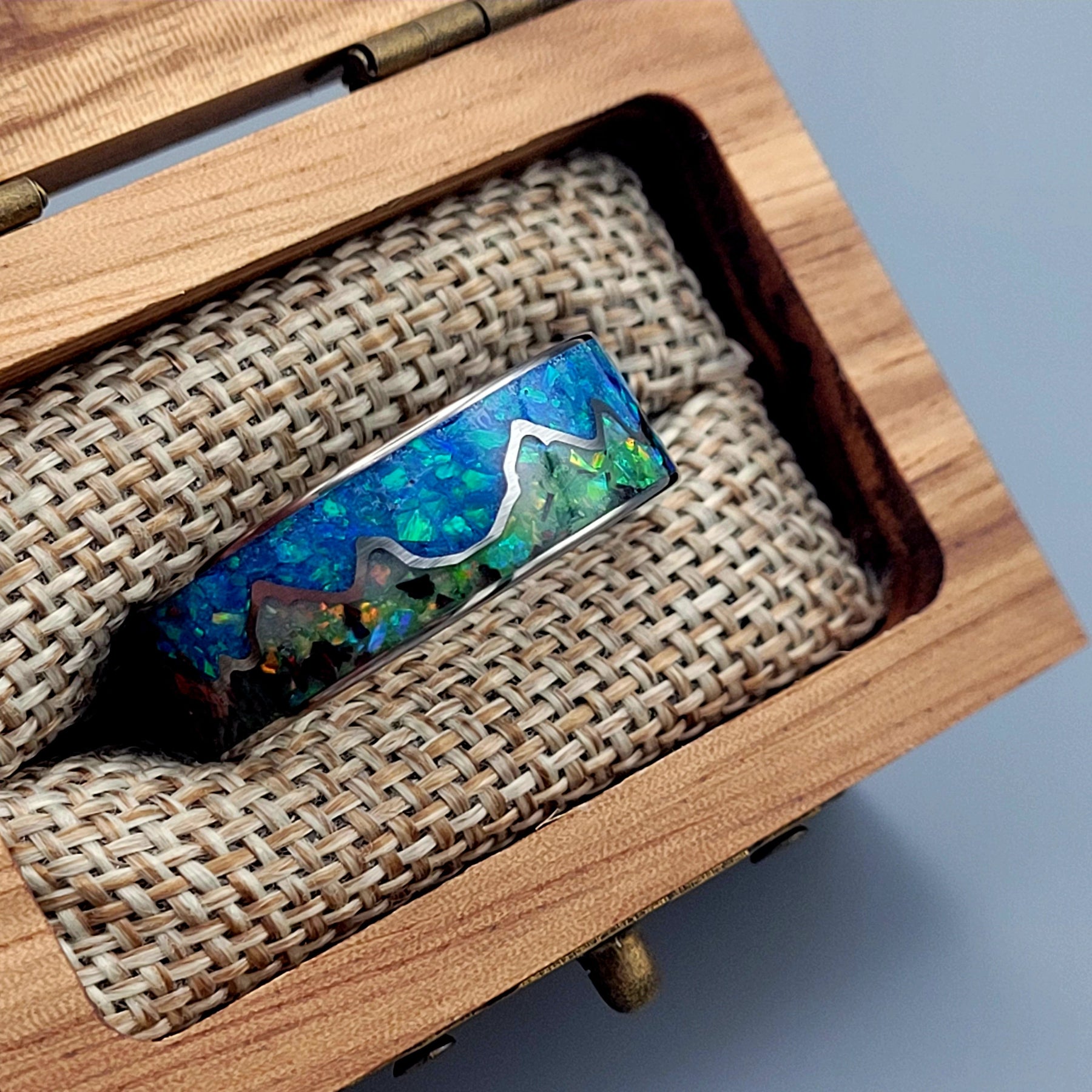 Mountains of Fire & Ice Ring - Titanium Ring