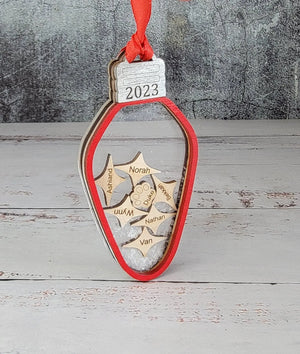 2025 Family Ornament Light Bulb Edition EverLee Creations