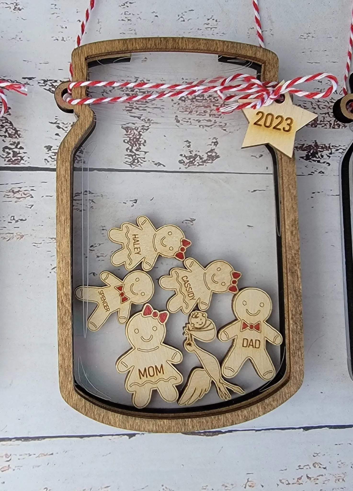 2025 Personalized Gingerbread Family Ornament EverLee Creations