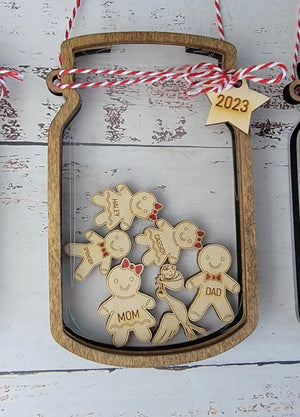 2025 Personalized Gingerbread Family Ornament EverLee Creations