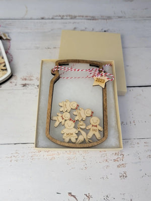 2025 Personalized Gingerbread Family Ornament EverLee Creations