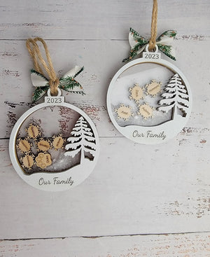 2025 Personalized Snow Globe Family Ornament by EverLee Creations, Southern home decor detail photo 5