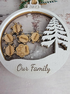 2025 Personalized Snow Globe Family Ornament by EverLee Creations, Southern home decor detail photo 8