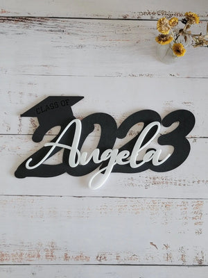 2026 Graduation Cap Wood Sign by EverLee Creations, Southern home decor detail photo 3