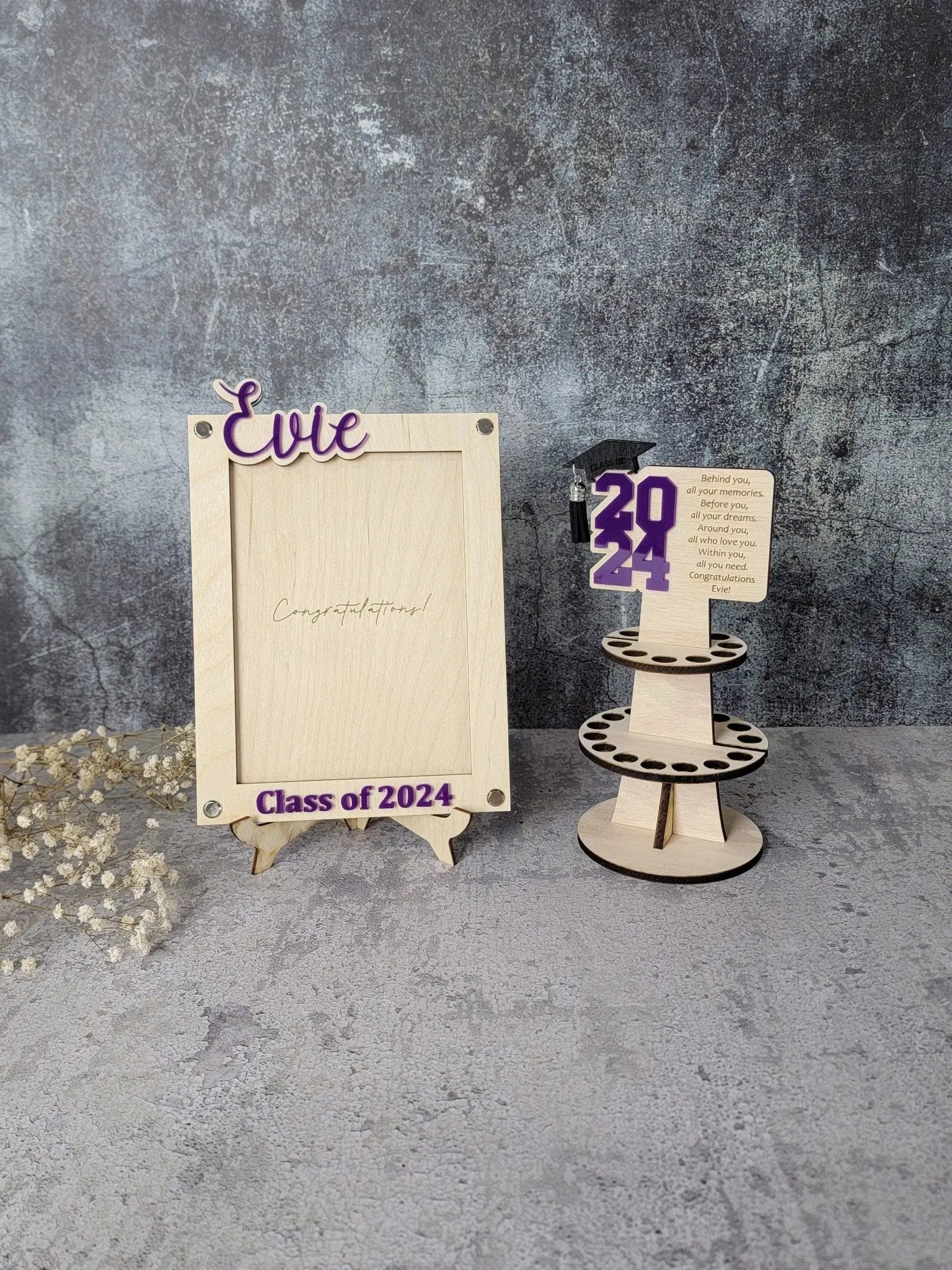2026 Personalized Graduation Gift Money Holder and Personalized Graduation Picture Frame Combo by EverLee Creations, Southern home decor detail photo 4