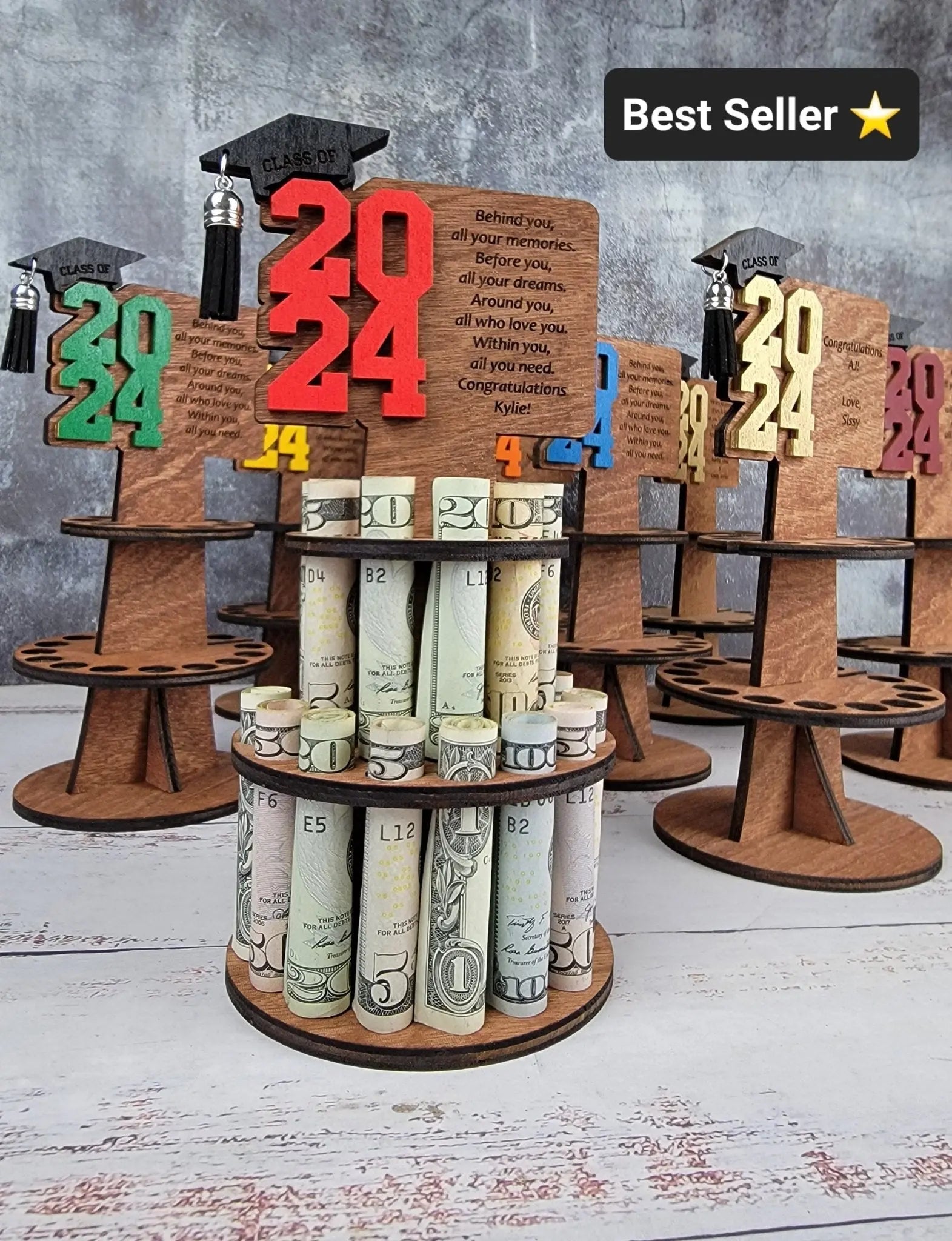 2026 Personalized Graduation Gift Money Holder and Personalized Graduation Picture Frame Combo by EverLee Creations, Southern home decor detail photo 8