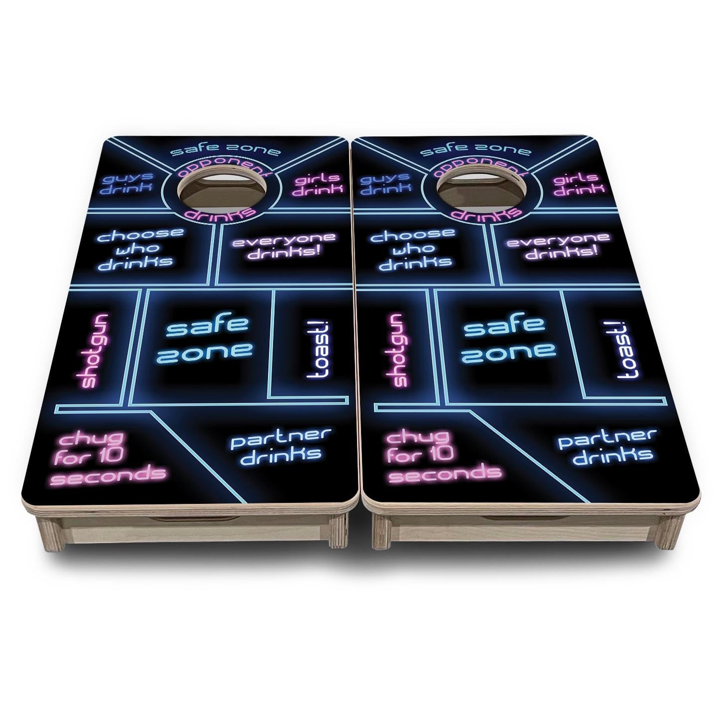 Drinking Game - Mini Cornhole Board Set (12" x 24") with 8 Mini Bags by Cornhole Solutions, custom cornhole board detail photo 7
