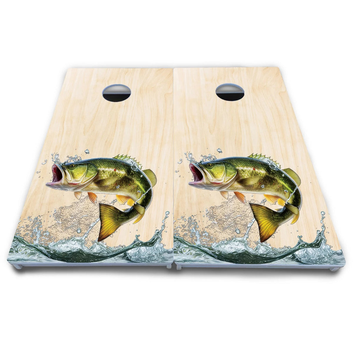 Natural Deer & Fish Cornhole Boards - All Weather Series