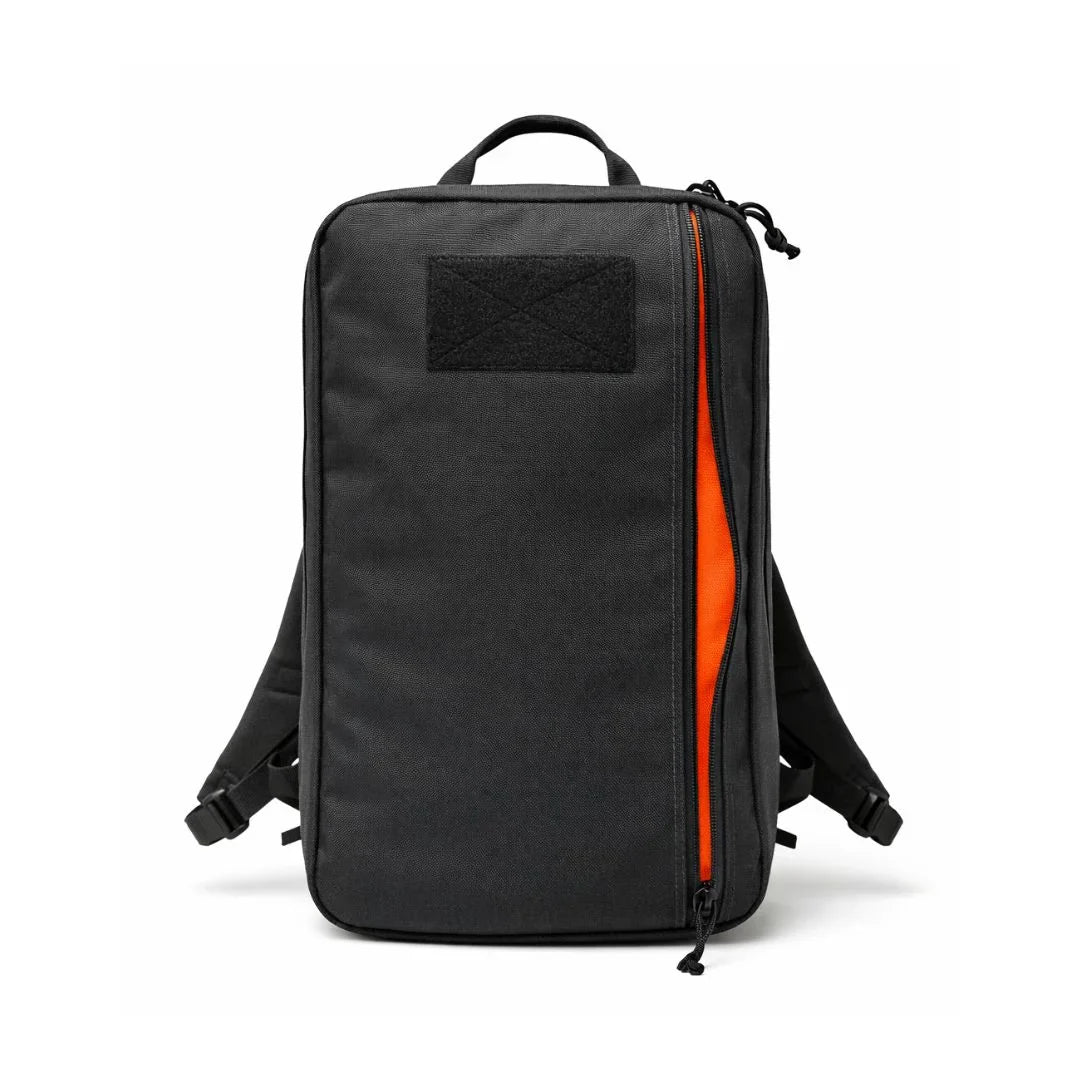 24 Hour Backpack by Recycled Firefighter, handmade leather goods detail photo 14