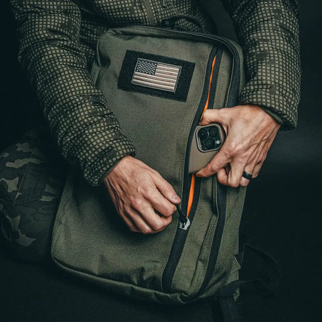 24 Hour Backpack by Recycled Firefighter, handmade leather goods detail photo 12