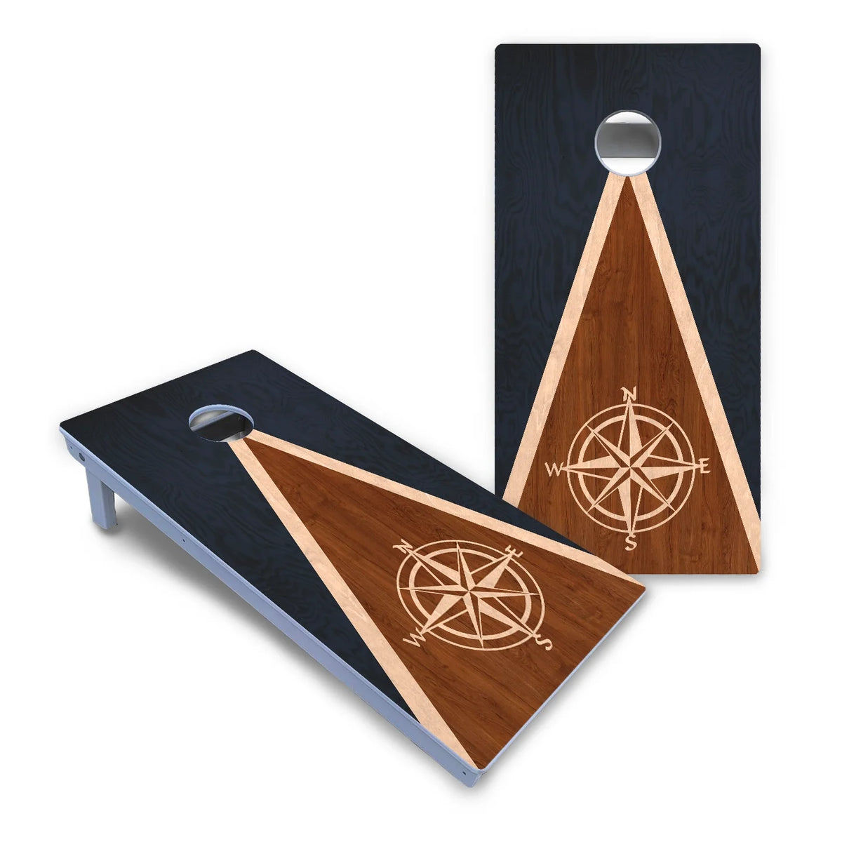 Compass Stain Triangle Cornhole Boards - All Weather Series