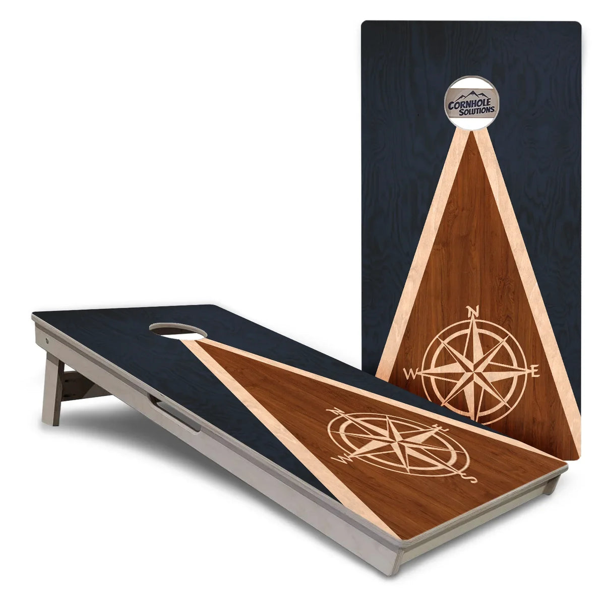 Compass Stain Triangle Cornhole Boards – Tournament Series