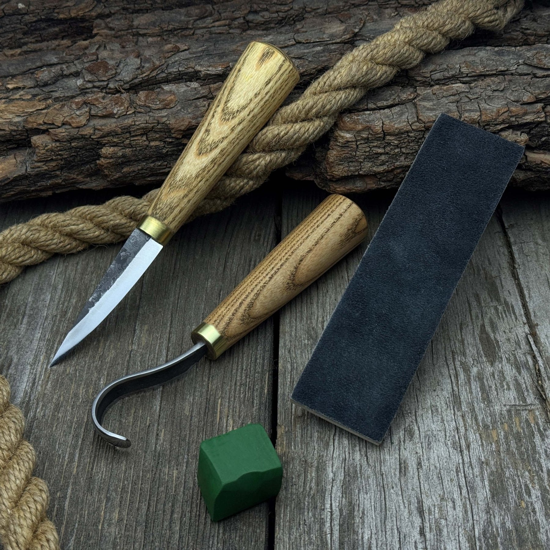 3-Piece Hand-Forged Spoon Carving Tool Set