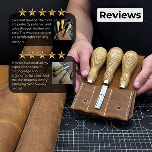 3-Piece Leather Edge Skiver Set
