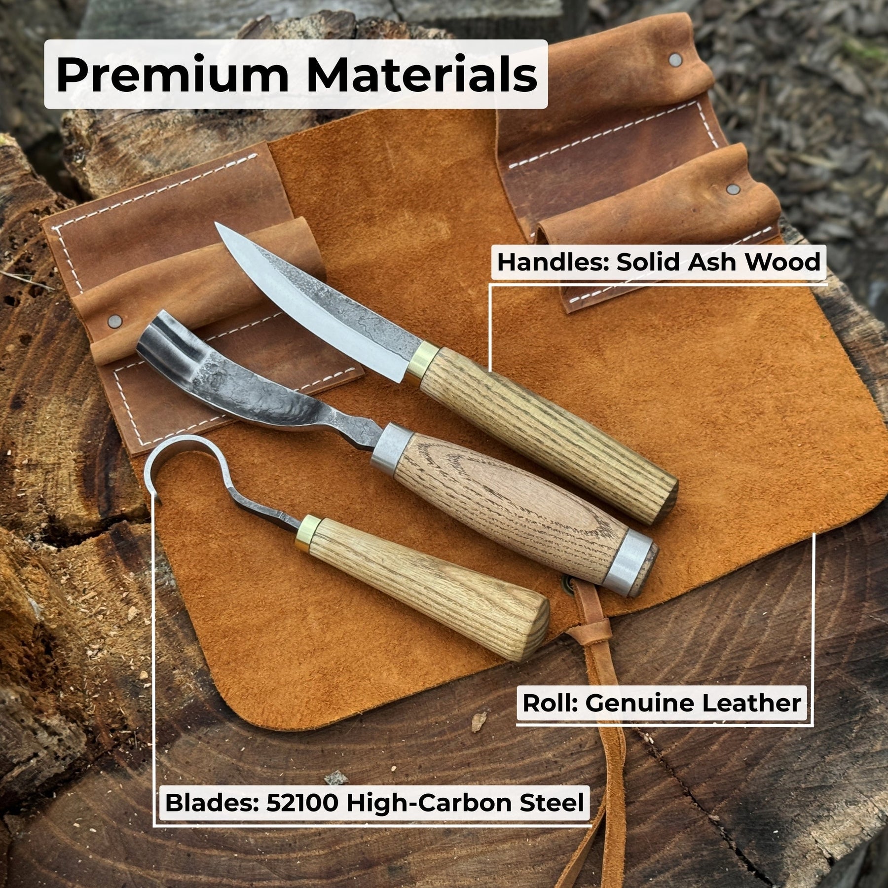 3-Piece Spoon Carving Tool Set