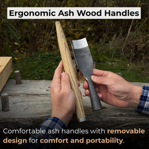 3-Piece Timber Framing Rounded Chisel Set