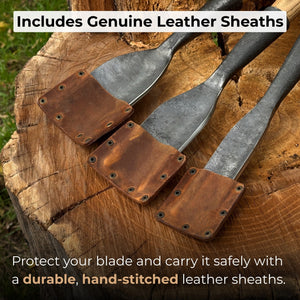3-Piece Timber Framing Rounded Chisel Set