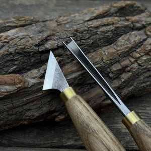 3-Piece Wood Carving Tool Set with Leather Strop
