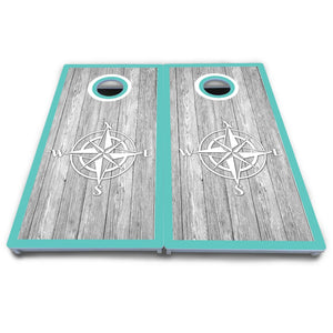 Anchor & Compass Cornhole Boards - All Weather Series