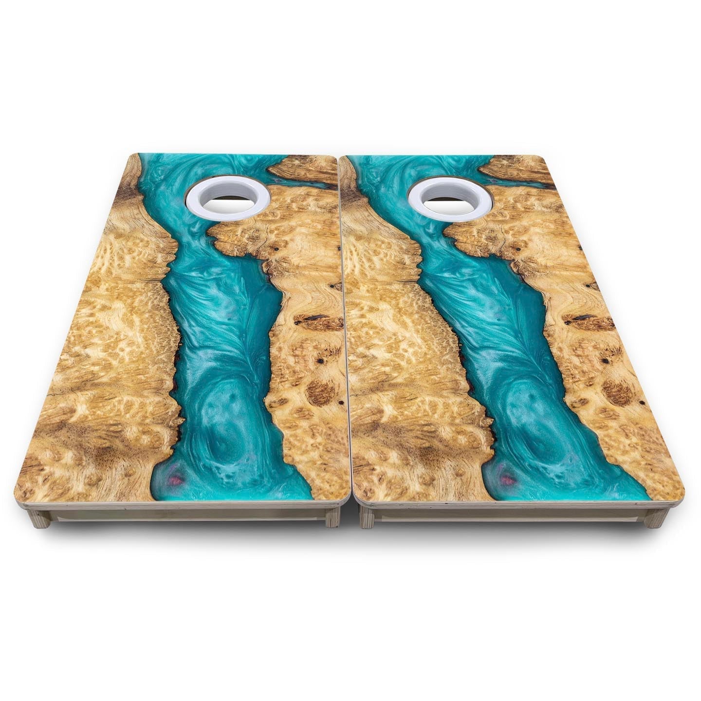 Teal Epoxy - Mini or Vacation Size Cornhole Boards Cornhole Solutions