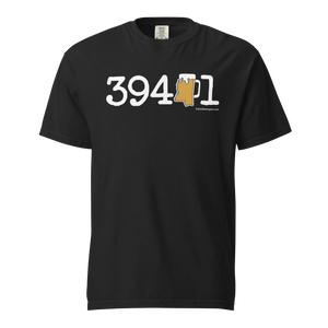 39401 Hattiesburg, Mississippi Zip Code Beer Mug Tee - COMFORT COLORS BRAND TEE Drink Beer Gear