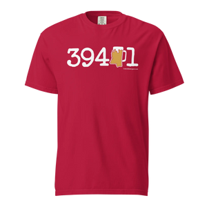 39401 Hattiesburg, Mississippi Zip Code Beer Mug Tee - COMFORT COLORS BRAND TEE Drink Beer Gear