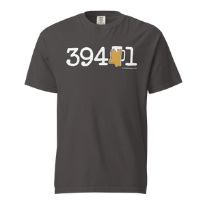 39401 Hattiesburg, Mississippi Zip Code Beer Mug Tee - COMFORT COLORS BRAND TEE Drink Beer Gear