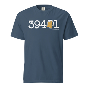 39401 Hattiesburg, Mississippi Zip Code Beer Mug Tee - COMFORT COLORS BRAND TEE Drink Beer Gear