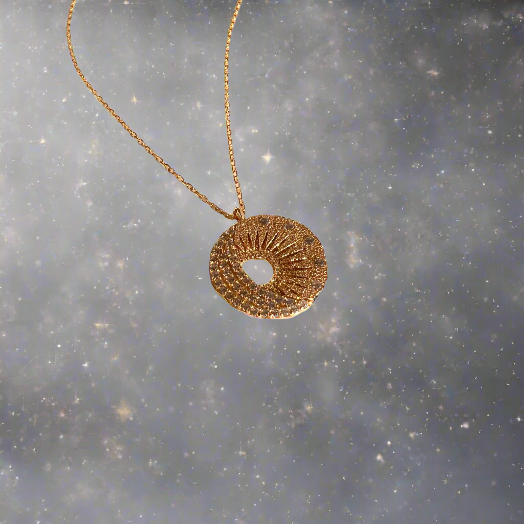Celestial Coin Necklace | Gold Vermeil by Ke Bella, additional product image 4