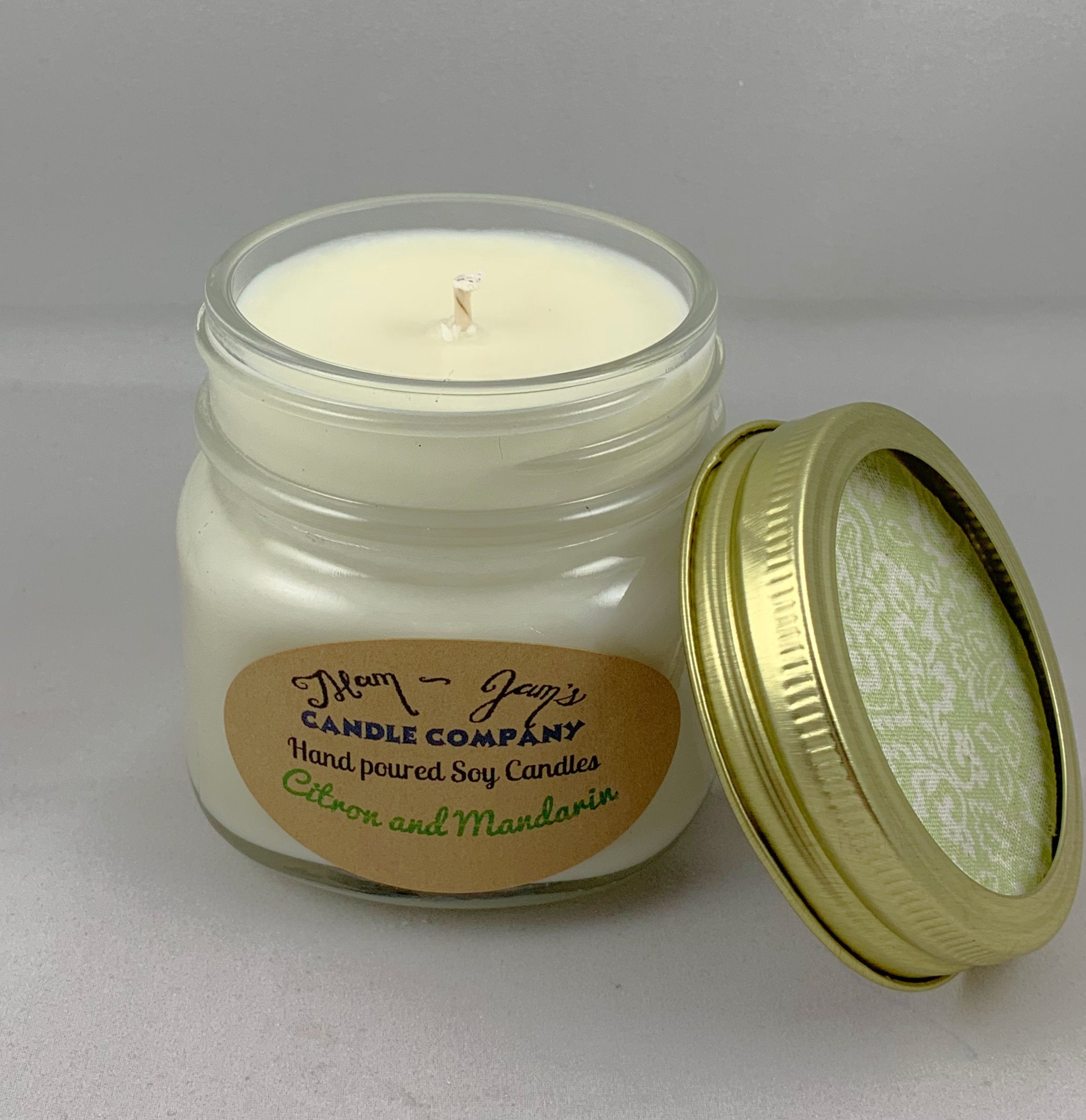 Citrus Agave soy candle by Mam Jam’s Candle Company