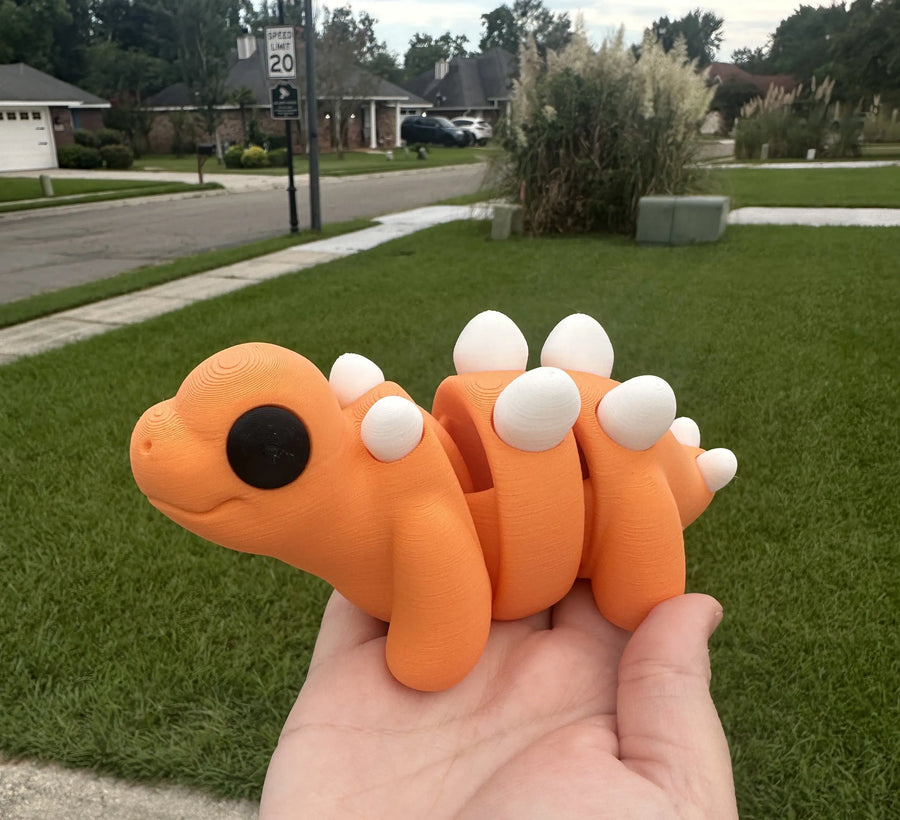 Stegosaurus 3D Printed Fidget Toy | Large Dinosaur Sensory Toy