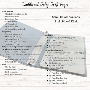 Baby Memory Book - Ivory Silk (w/ SATIN Bow)