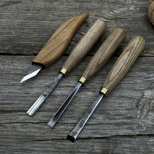 4-Piece Hand-Forged Wood Carving Tool Set