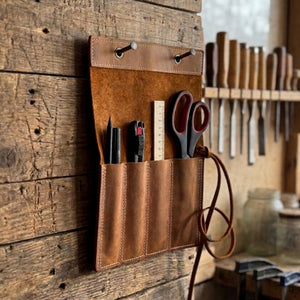 4 Pocket Leather Chisel Roll
