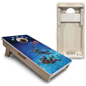 Space Race – Mini Cornhole Board Set (12" x 24") with 8 Mini Bags by Cornhole Solutions, custom cornhole board detail photo 5